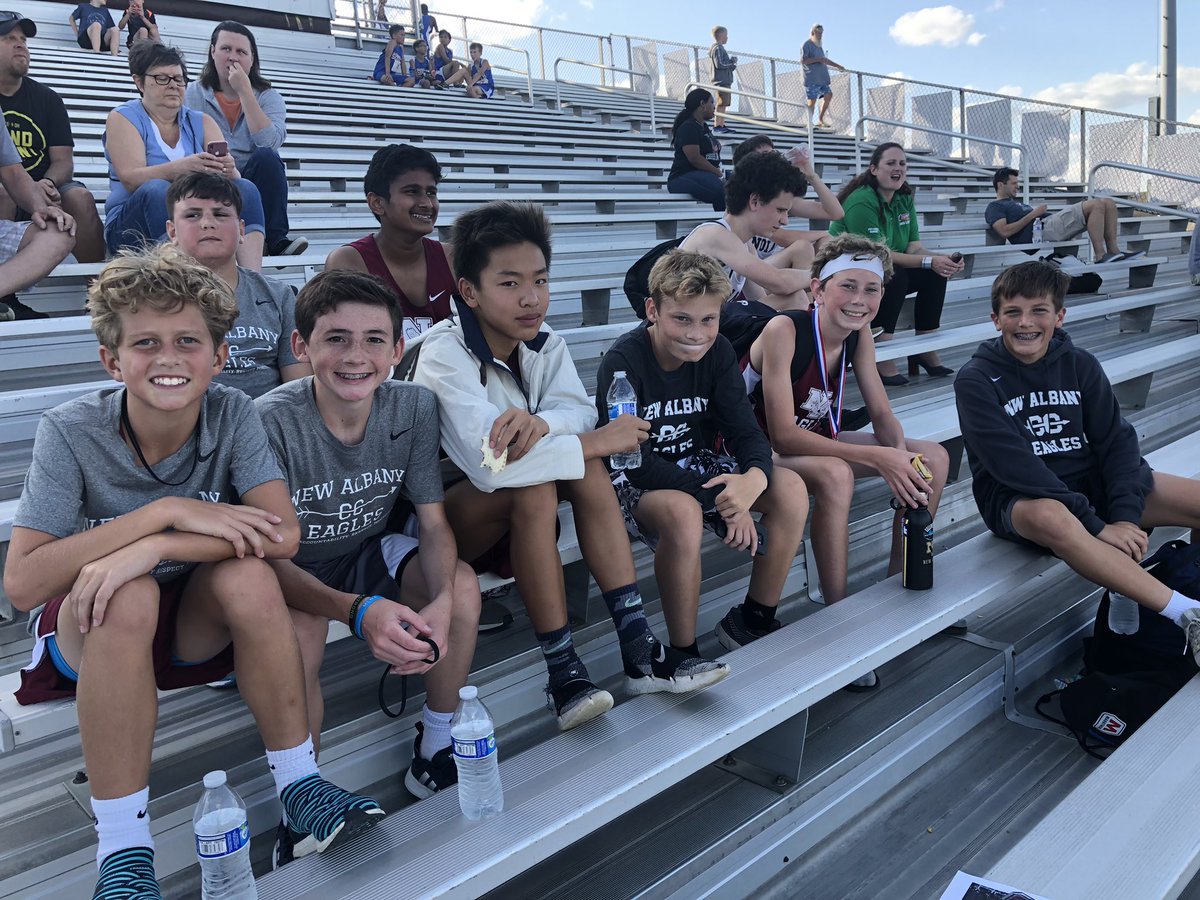 newalbanyTF's tweet photo. Thanks @CWIndians for a great XC invite. I love watching our MS athletes supporting our HS team. The HS boys ran well. Getting better every meet. @victororsinelli coming away with the 2nd place finish. @napls_athletics @napls_ms @EagleBackers @napls_hs @NACC_OH  #finishonempty https://t.co/gHMTgFJDMZ