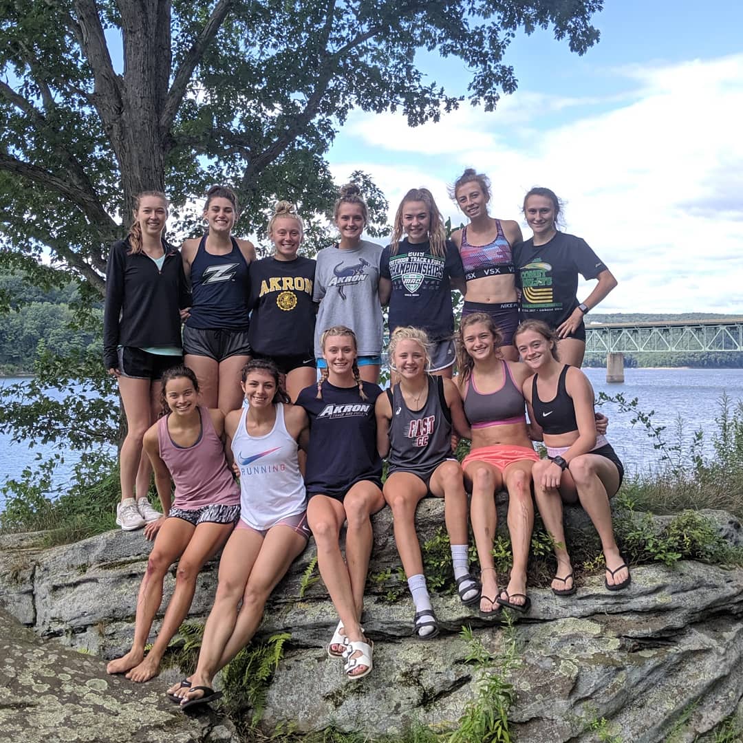 CoachBrokaw's tweet photo. 2019 Akron Women's Pre-season Cross Country Camp! Niagara Falls, bonfires, camping on Lake Ontario, and trail runs through the Allegheny National Forest in northern Pennsylvania! #run4akron https://t.co/2URow1nYcK