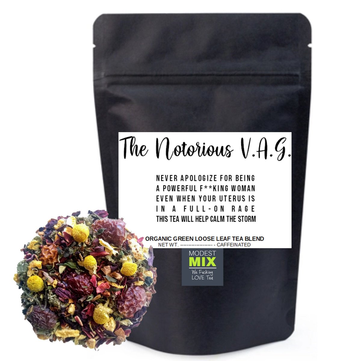 Excited to share the latest addition to my #etsy shop: The Notorious V.A.G. - Rich Rooibos blend with Healing Flowers &amp; Herbs etsy.me/2zwEbA8 #plantsandedibles #tea #black #womanpower #cramps #pms #bloating #auntflo