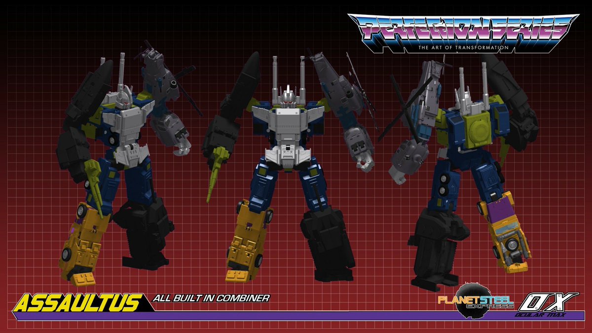 CRIMS0NGUARDX's tweet photo. So many #Bruticus options lately; but this one looks pretty wicked #Assaultus. Kinda wish they went with the 80’s Cartoon chest piece instead of the Toyline version. (Maybe a choice??) — #Transformers #Transformer #Decepticons #MastermindCreations @TFsource https://t.co/FXqBXxTBwV