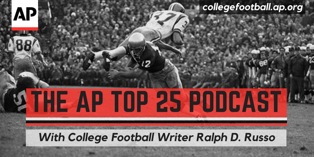 AP_Top25's tweet photo. Want to know how to win a Heisman? AP Top 25 College Football Podcast host @ralphDrussoAP gets the formula from Heisman historian Chris Huston (@HeismanPundit). Listen on #PodcastOneSportsNet and @ApplePodcasts https://t.co/Xcfm4m2qf8 https://t.co/mzMiCJz4wC