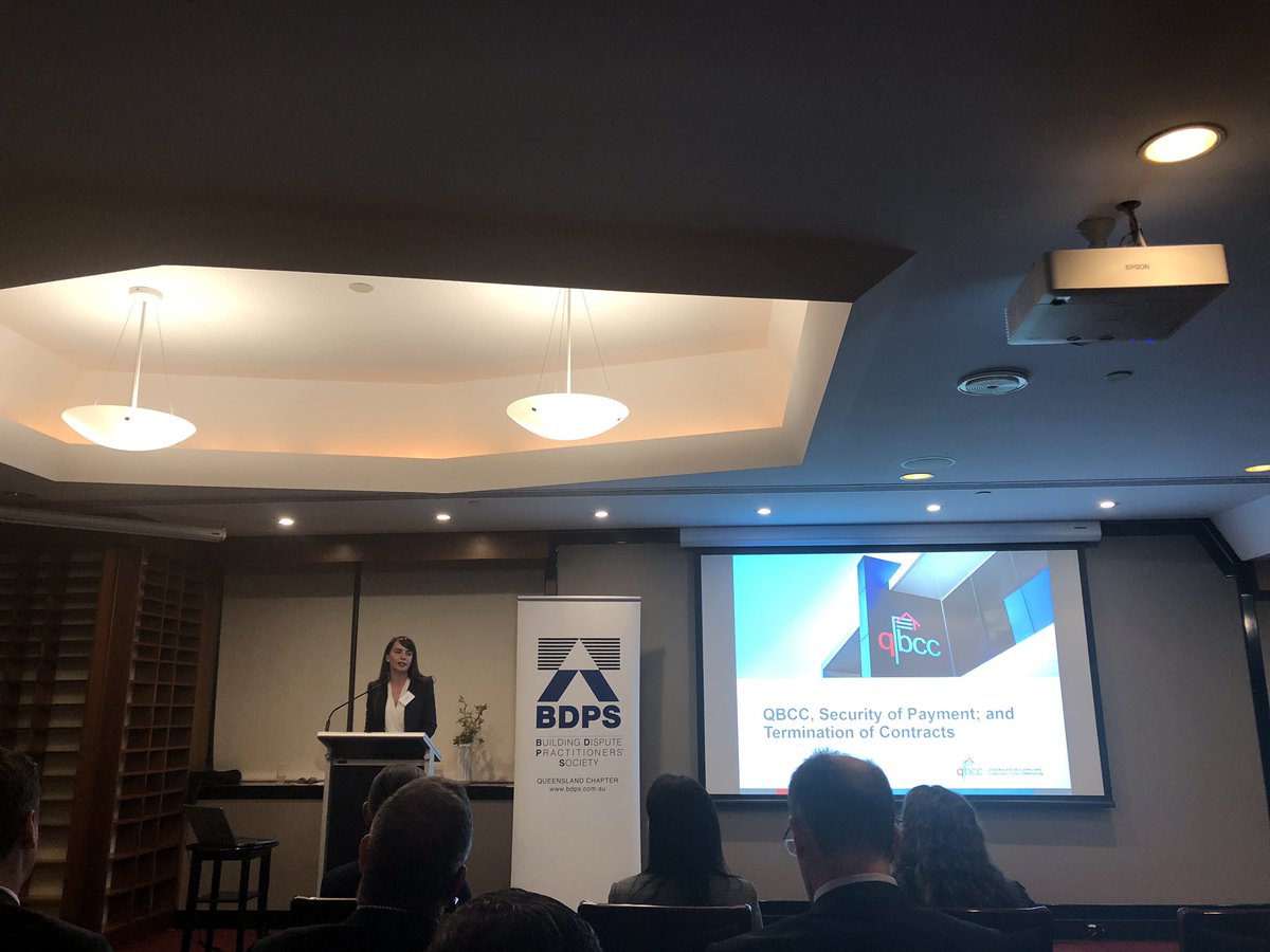 BDPS QLD Event tonight: “QBCC, Security of Payment; and Termination of Contracts” @QBCCBuildBetter #BDPS #qldlaw #buildinglaw