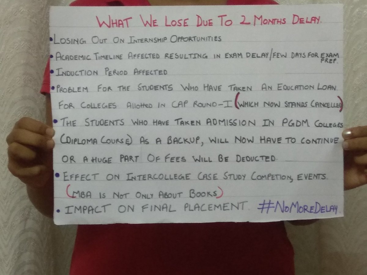 SARDARni_SK's tweet photo. @CMOMaharashtra @PMOIndia @narendramodi @ArvindKejriwal @ABPNews @AamAadmiParty @BJP4Maharashtra @BJP4India
I guess it's time for everyone to look after MBA admission issue. Its not joke that u are ignoring an issue like this. Time to protest #MBADelay  #Wakeup 2months delay https://t.co/CN7vItDXCQ