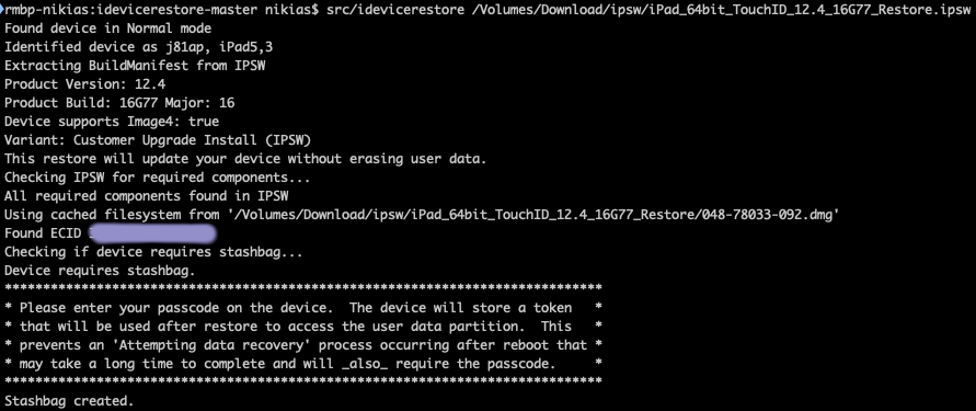securisec's tweet image. &quot;RT RT pimskeks: Guess what, #idevicerestore can now properly &quot;preboard&quot; the device, preventing the &quot;Attempting data recovery&quot; process after an update restore: github.com/libimobiledevi… - also needs latest #libimobiledevice:  github.com/libimobiledevi… https://t.co/pUAC1048DY&quot;