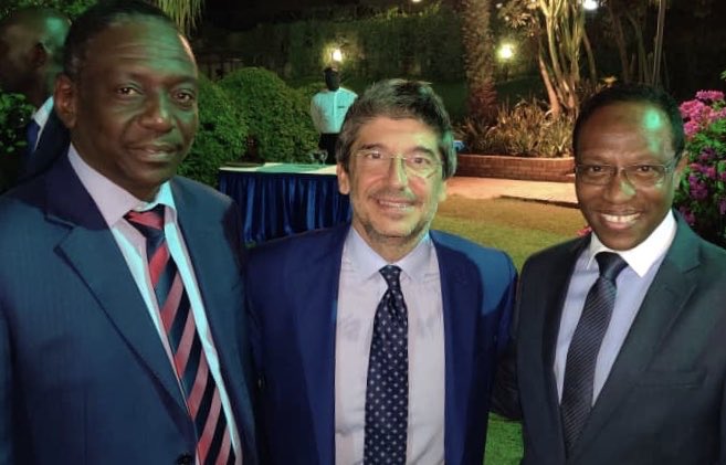 ItalyInSudan's tweet photo. One of the best asset 4 effective diplomatic action abroad is a trustfull connection w/ host country colleagues. 🔝🔝, if they are friends... achievements skyrocket! #EmbITA to #Sudan with #Sudanese #MFA colleagues, Amb. ElGhazali and Amb. Khalid Moussa. 🙏🙏 4 such great help. https://t.co/rZfJc2cr9a