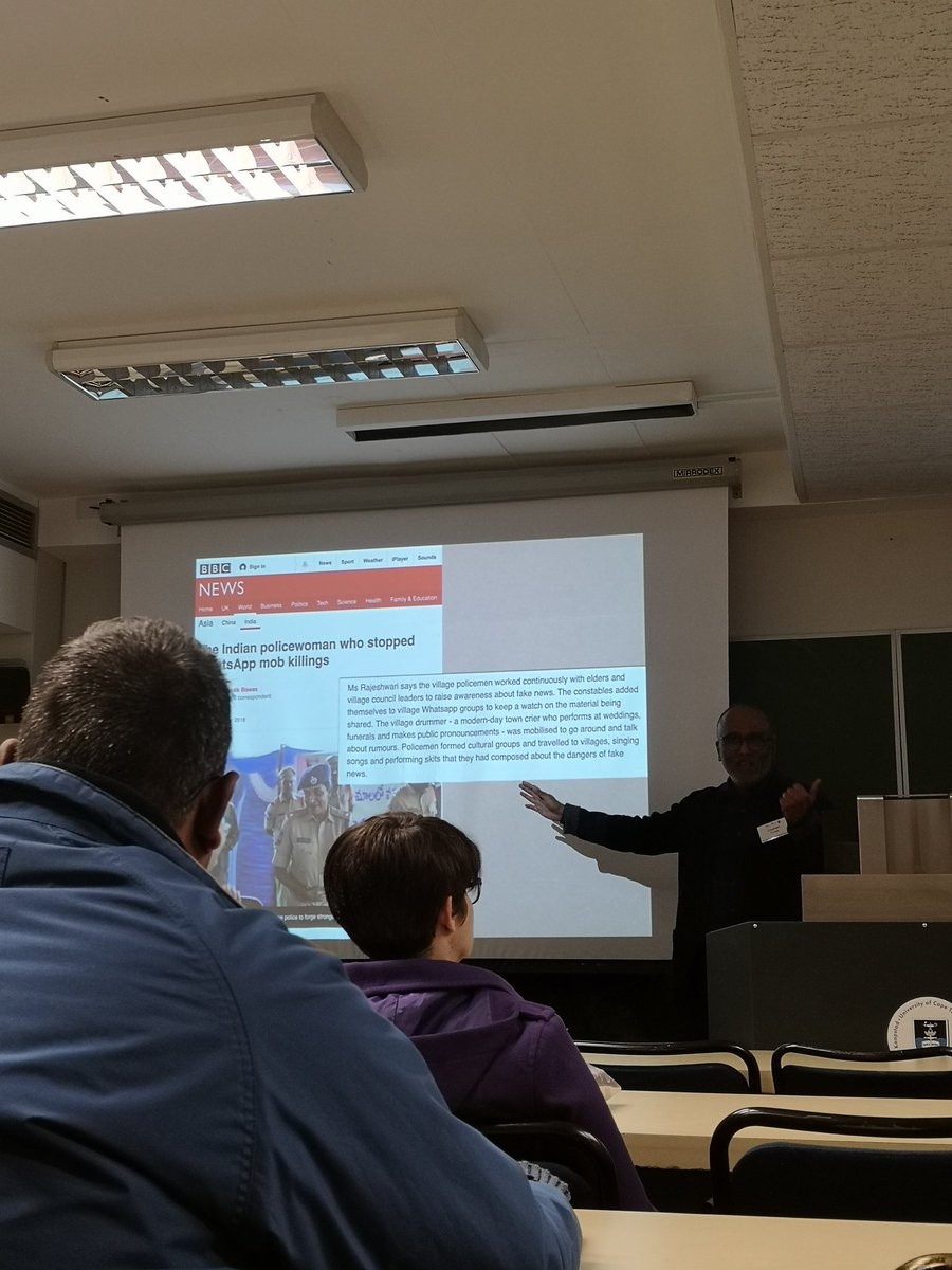 DrMikaelaDeV's tweet photo. "We tend to underestimate the skill of propagandists and disinformation practitioners."
@cheriangeorge of @hkbaptistu at #SACOMM2019 hosted by @UCT_Research
#hatespeech #hate #sacomm #hongkongbaptistuniversity #mikaelaoosthuizen #propaganda #disinformation #FakeNews #research https://t.co/S2spDVmZ1M