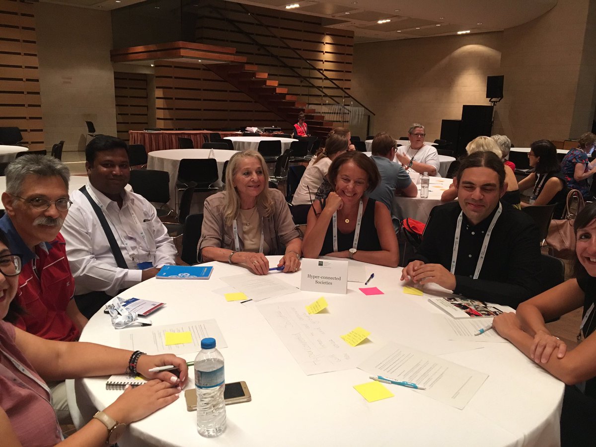 janecowell8's tweet photo. This brains trust of public #librarians are immersed in @IflaPls discussion of our hyper-connected world &amp; public #libraries #WLIC2019 - tweet me your thoughts if you cannot be here https://t.co/Bt6OGrasKp