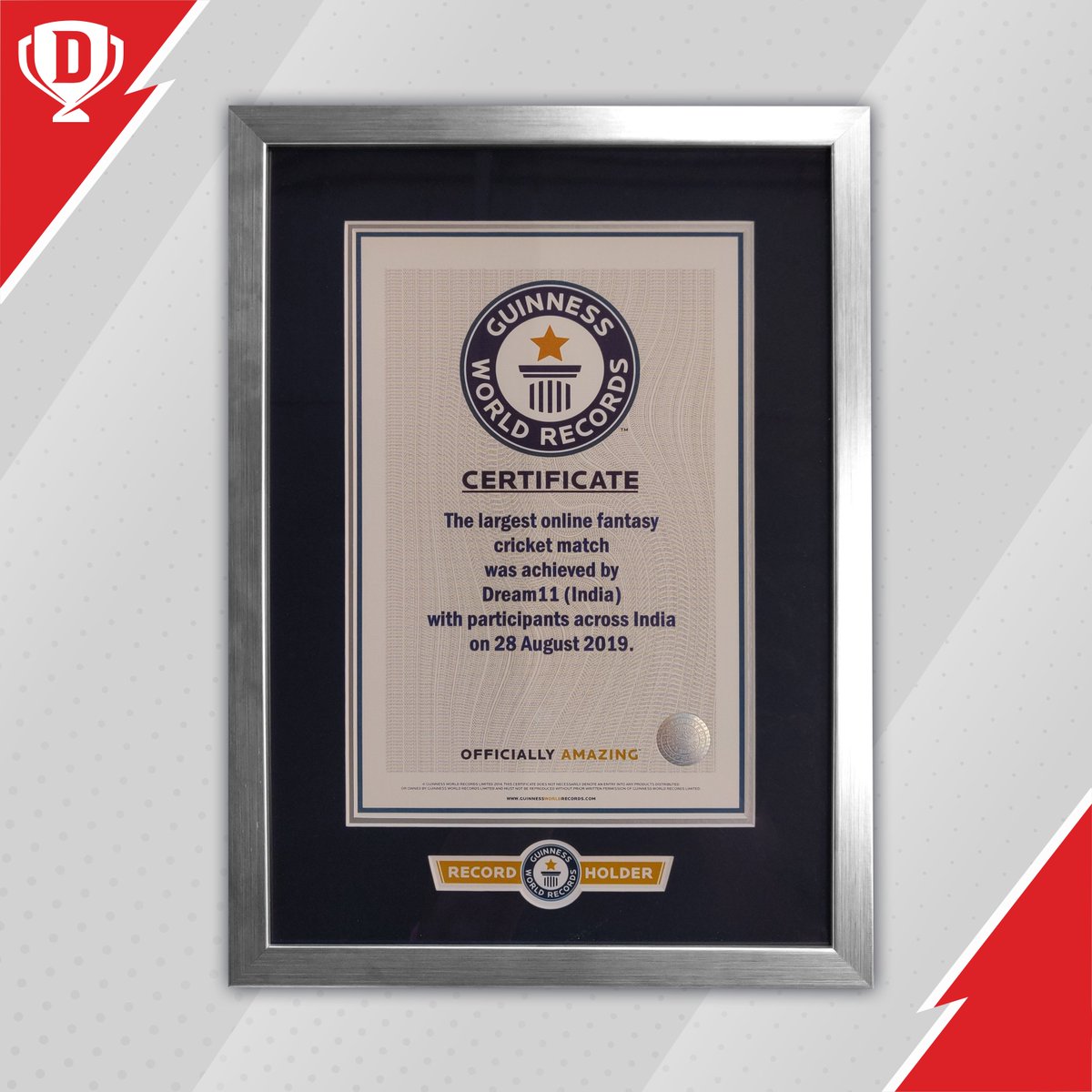 Dream11's tweet photo. It doesn't get more official than this. Click here to know more - https://t.co/6JPZDl92CT 

#Dream11GuinnessWorldRecord @GWR https://t.co/5lecuJ5B6a