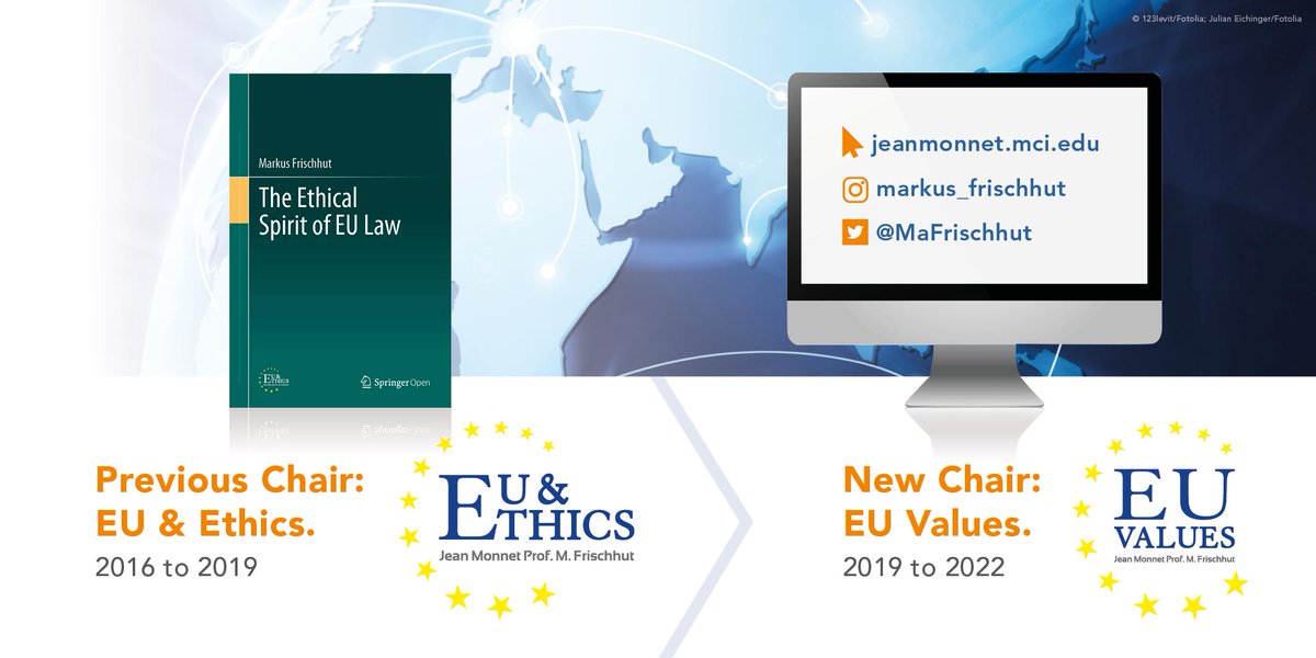 MaFrischhut's tweet photo. Based on the 2016-2019 #JeanMonnet Chair on #Ethics, the new 2019-2022 Chair on #Values starts on September 1st.

Thanks to @EUErasmusPlus for co-funding and @MCI_Innsbruck, including lots of great colleagues, for all the support!!!

#Dignity #Digitalization #responsibleMCI https://t.co/zqmZXUbI6Y