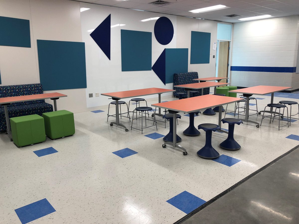 At Konnoak Elementary in Winston-Salem with Blankenship Associates.  Great looking collaborative common areas!