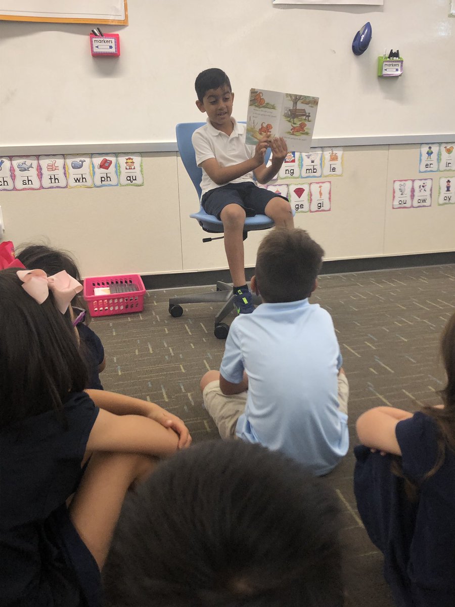 TeachWeiner's tweet photo. Our first class VIP set the bar high with an interactive read aloud of his favorite book. He read with expression, explained the pictures, and shared his favorite parts. #WCSJoyfulLearning #ClassVIP #FirstGrade #BiscuitGoesToSchool https://t.co/hLmLPNGorR