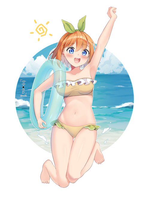 ササちい (SashaChii) ＠FANBOX開始さんがTwitterに投稿した中野四葉(五等分の花嫁)のイラスト。