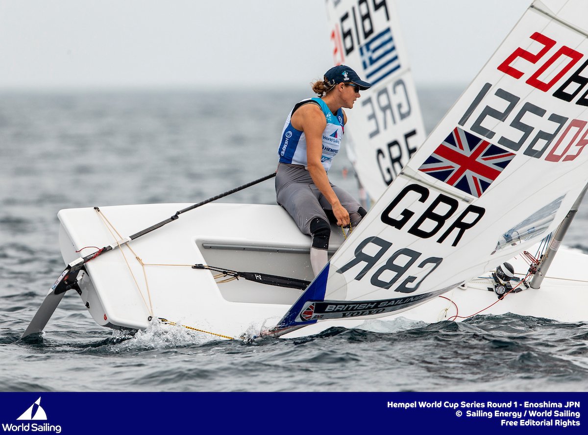 It's a 4th place for Ali Young in the first <a href="/IntLaserClass/">ILCA</a> Radial race of the day

#britishsailingteam🇬🇧 #rulethewaves