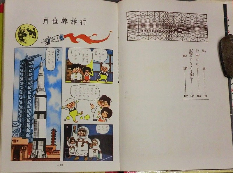 ミューゼオ公式 コレクションを楽しもう 木曜日の 昭和レトロ コレクション紹介 ひらけいく宇宙 学習漫画 集英社から刊行された学習漫画 なぜなぜ理科学習漫画 第一巻のコレクション 1970年発行 アポロ計画の月面着陸成功 を受けた内容