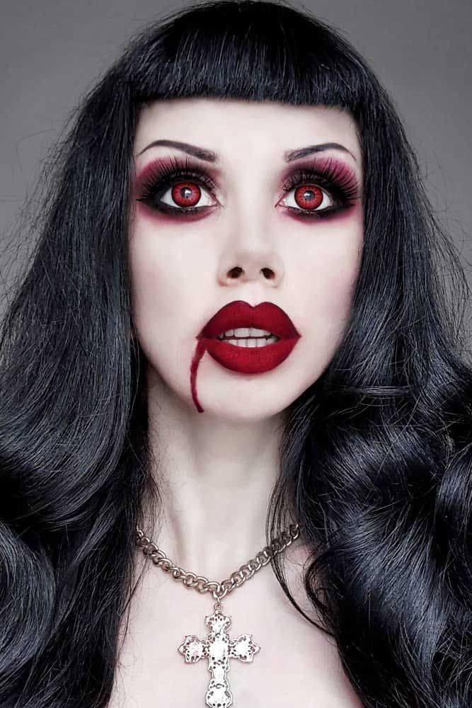 Twitter 上的 Kimberly Beauty："Bold Vampire Glam Idea #burgundysmokey Pretty and scary vampire makeup ideas for unforgettable gothic Halloween party. #vampiremakeup #vampire #halloweenmakeup #halloween #makeupidea https://t.co/ZQ98G7Dp6o ...