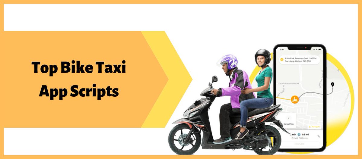 CloneScript1's tweet image. Here we have listed top 10 bike taxi app script providers each have prebuilt bike taxi app solution for a quick startup.
Check Out Here: bit.ly/2L36XPN
@spotnrides
@MobisoftInfo
@AppDupe
@coruscatesol
@spaceotech
@elluminatiinc
@uberdoo_com
@Hvantage