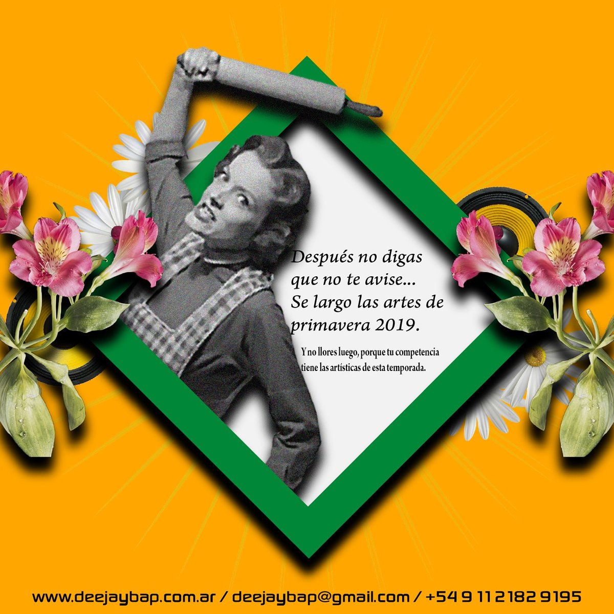 deejaybap's tweet photo. #primavera #VocesySonidos #ventas #audio #diseño #grafico #visual #flyer #banner #volante #remix #producto #locuciones #radio #fmsargentina #fm #am #dj #comerciales #siglas #offover #deejaybap #producciones https://t.co/SvElAclfmT @deejaybap https://t.co/oqKR36VrNz