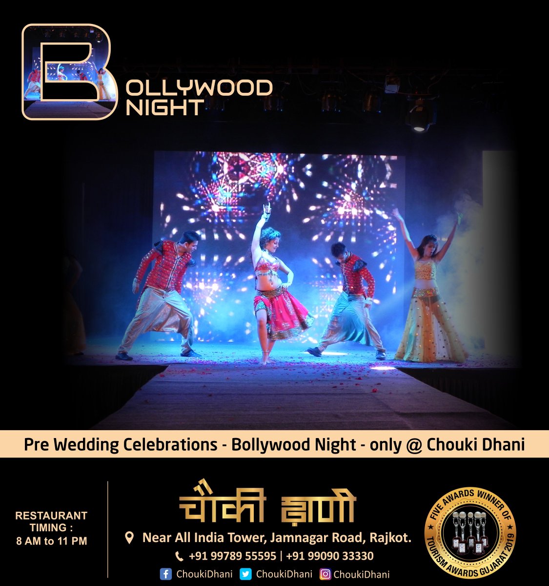 ChoukiDhani's tweet photo. Pre-wedding Bollynight only at Chouki Dhani Resort | Rajkot | Gujarat
Call: 91 - 99789 55595 / 99090 33330
#Wedding #Dream #Grand #Celebration #PartyPlots #foodaholicsrajkot #rajkotfoodies #foodiesrajkot #like4like #likesforlikes #indianfood #ChoukiDhani #ResortRajkot #Rajkot https://t.co/DIEvBIzBCZ