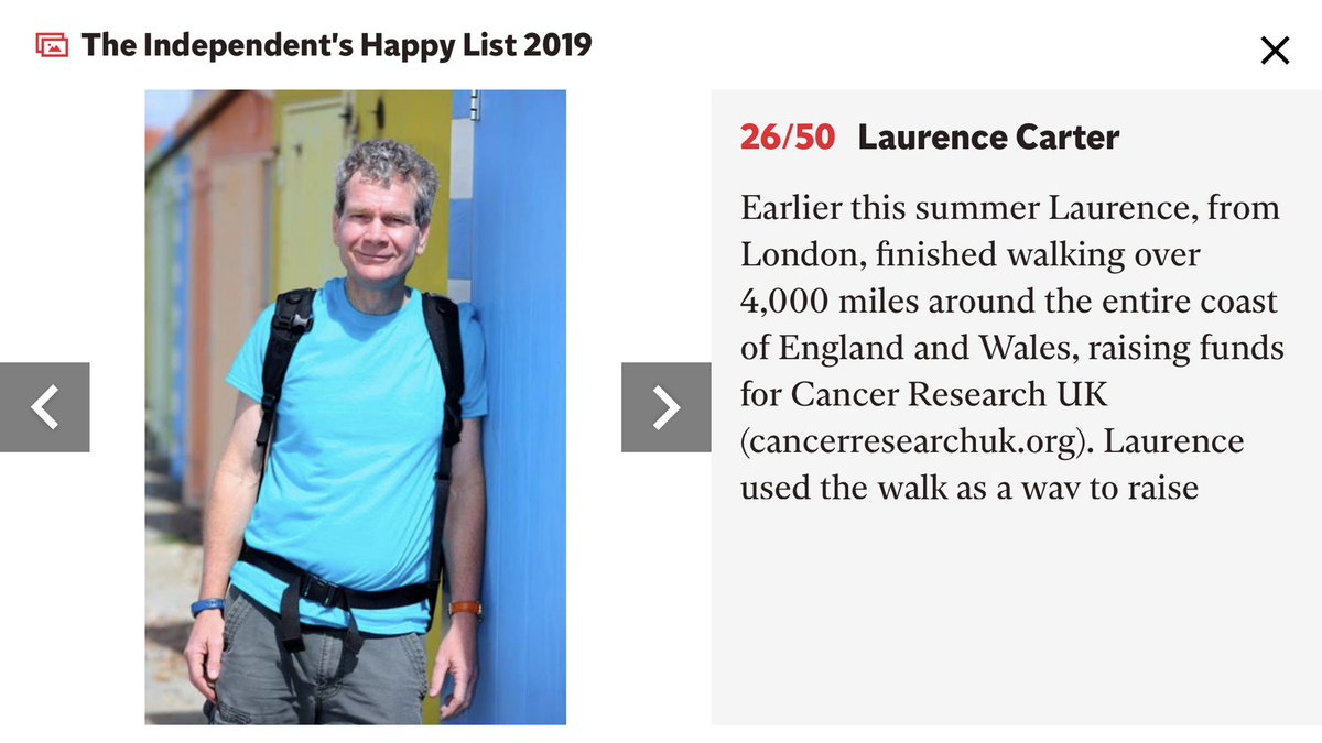 3500toendit's tweet photo. I’m truly honoured to be included in this year’s @Independent @HappyList50 after completing my walk to raise awareness of #cervicalcancer prevention &amp; funds for @CR_UK. Donate at: https://t.co/xbhczGnfDk or https://t.co/ypfspKnApB @Jo_WallerUCL @ucl #happylist #Thankful https://t.co/P7B8ypioFg