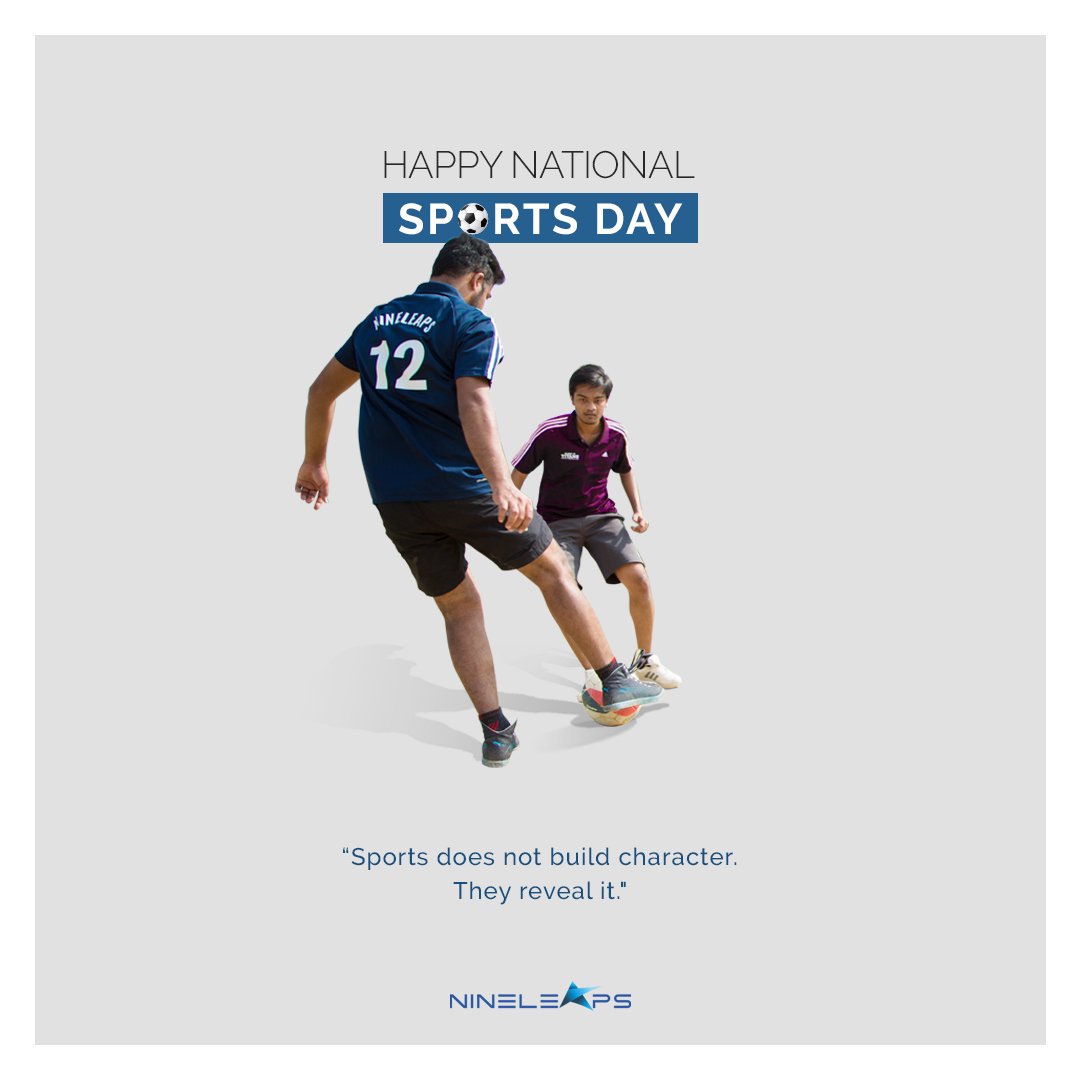 nineleaps's tweet photo. You can't put a limit on anything! The more you dream, the farther you get!
Happy National Sports Day!
.
.
.
.
.
#drivingchange #marketing #digitalmarketing #thought #digital #nineleaps #learning #sports #sportstechnology #nationalsports #corporatebranding #brandbuilding https://t.co/9jMmnMq9eF