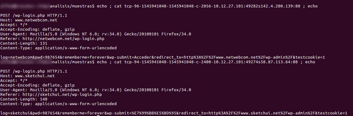 seguridadyredes's tweet photo. #ssdeep Fuzzy hashing (Part II)

ssdeep -s * > ver.ssdeep
ssdeep -m ver.ssdeep -s * | ag -v '\:443'

72% similitud.

cat tcp-96-1545941048-1545941048-c-2056-10.12.27.101:49282s142.4.200.139:80

cat tcp-94-1545941048-1545941048-c-2400-10.12.27.101:49274s58.87.113.64:80 https://t.co/ZTUc9Xt529