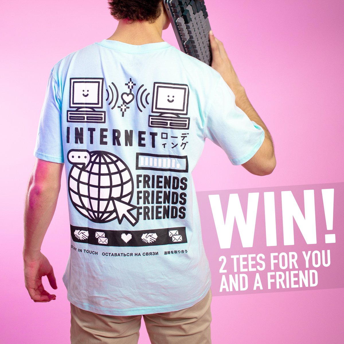 coolshirtz's tweet photo. WIN! 🌈

We're giving away 2 Internet Friend tees from our new collection 🤪

Just RT and tag a friend you made online (or offline), and we'll pick a winner at random and send both of you a tee (no matter where you are)! 🌍

Winner Drawn September 5 at 2:00PM AEST  ⤵️ https://t.co/W2AqvA8wVn
