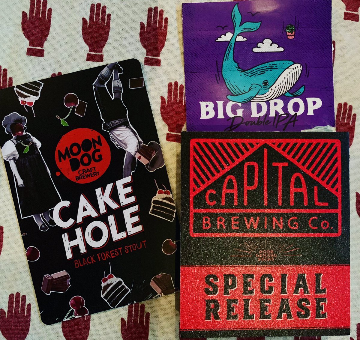 A couple of new cracking beers on tap today. <a href="/moondogbrewing/">Moon Dog Brewing</a> Cake Hole and Capital brewing Big Drop DIPA. 
Perfect for a cold rainy day!