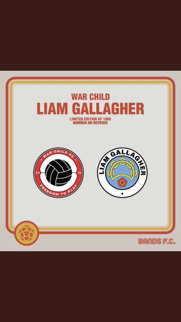 henrywinter's tweet image. International child protection charity @WarChildUK &amp;amp; @_Bands_FC have teamed up with top musicians to raise funds for a football initiative for young people living in conflict areas. Limited edition bands enamel badges on sale Friday 7pm UK via bandsfc.com #WarChildFC