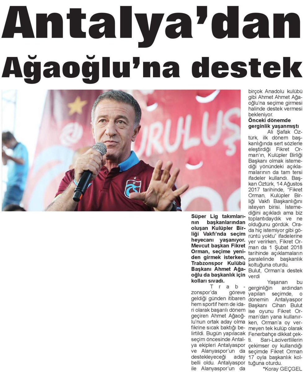 kalecizgisi_'s tweet photo. ✏️ Antalya'dan Ağaoğlu'na destek
📰 Toros Gazetesi https://t.co/BegznA2QNr