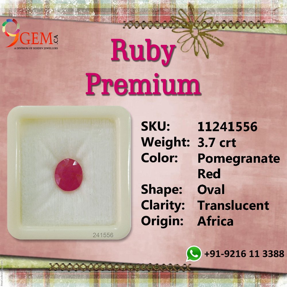 9Gemca's tweet image. Natural Ruby Gemstone Premium 6+ 3.7ct

GIN: 11241556

Buy Natural Ruby Gemstone Online: 9gem.ca/ruby-premium-1…

#rubystone #rubystonebenefits #originalrubystone #burmeserubystone #naturalrubystone #rubystoneonline #rubystoneprice #rubystonering #ruby #gemstones #canada