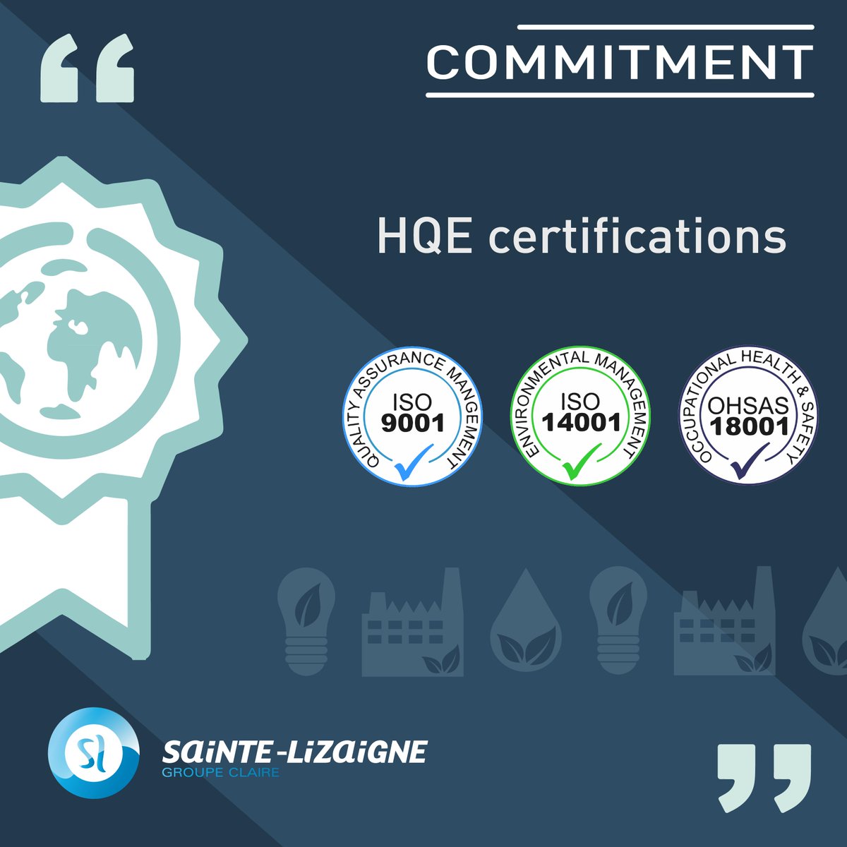 Our triple certification  in the fields of quality, health and safety, and environment has been renewed ! 
#industry #quality #environment 
#safety