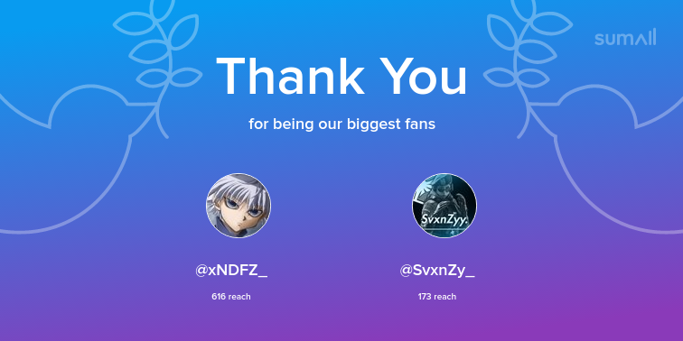 squarzyy's tweet photo. Our biggest fans this week: xNDFZ_, SvxnZy_. Thank you! via https://t.co/Swn6tuUji9 https://t.co/ikIfVBk9SI