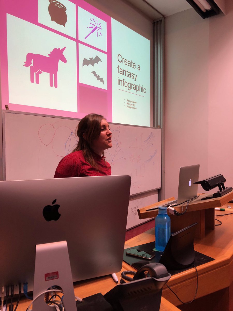 Our co-founder <a href="/NickiCranna/">Nicki Cranna</a> giving a seminar today to @unimelb Master of Science Communication students on the importance of design and visual communication in science. #scicomm