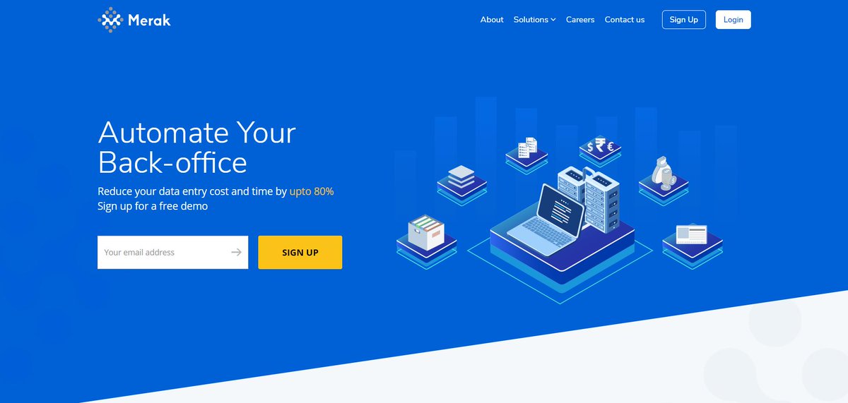 penuelr's tweet image. We are very excited to launch the new website design for our client Merak a Bengalaru based startup company - merak.ai . The startup wanted a unique design to showcase their AI based product for finance and banking sector.