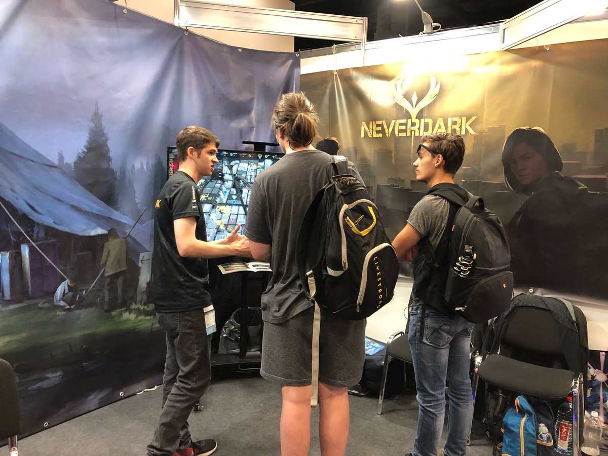 SlitherineGames's tweet photo. Check out some pictures from @gamescom 2019 where the @NeverdarkGame team showed off the improvements and future plans for their brilliant post-apocalyptic strategy game. You can wishlist Neverdark here 👉🏻 https://t.co/U2jT09dW26 https://t.co/OUoMc1ArRK
