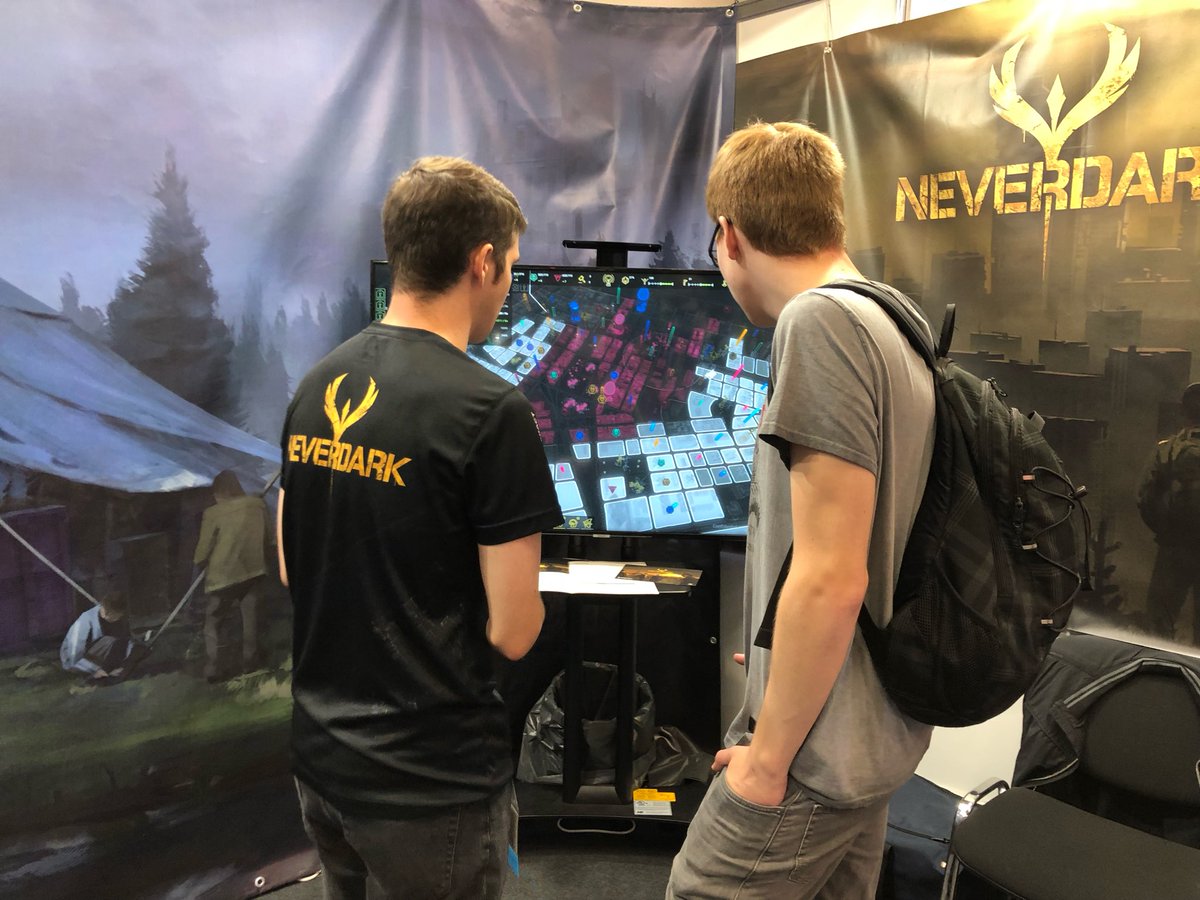 SlitherineGames's tweet photo. Check out some pictures from @gamescom 2019 where the @NeverdarkGame team showed off the improvements and future plans for their brilliant post-apocalyptic strategy game. You can wishlist Neverdark here 👉🏻 https://t.co/U2jT09dW26 https://t.co/OUoMc1ArRK