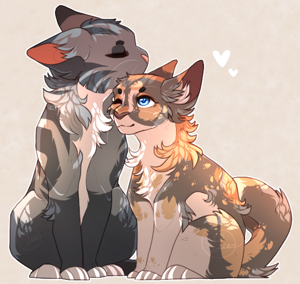NRapt0r's tweet photo. Cats in loooooove. To the right is a character that does not belong to me, instead an old G+ User. Yeah, G+

#Warriors #WarriorCats #WarriorCatOC #Digital #DigitalArt #Art #OC #OriginalCharacter #NotFreeOfUse #Commission #CommissionsOpen #BlakeLeavon #Nap_Rapt0r https://t.co/SzHfSFNNN1