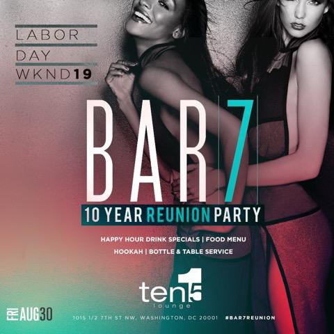JAMILBOOZER's tweet photo. THE OFFICIAL BAR 7 TEN YEAR REUNION PARTY THIS FRIDAY!
Come See Old Friends And Meet New Ones As We Celebrate The Great Times And Fun We All Experienced At BAR 7!
 - https://t.co/XVNFIq0hp0 https://t.co/UYFzI7lzvg