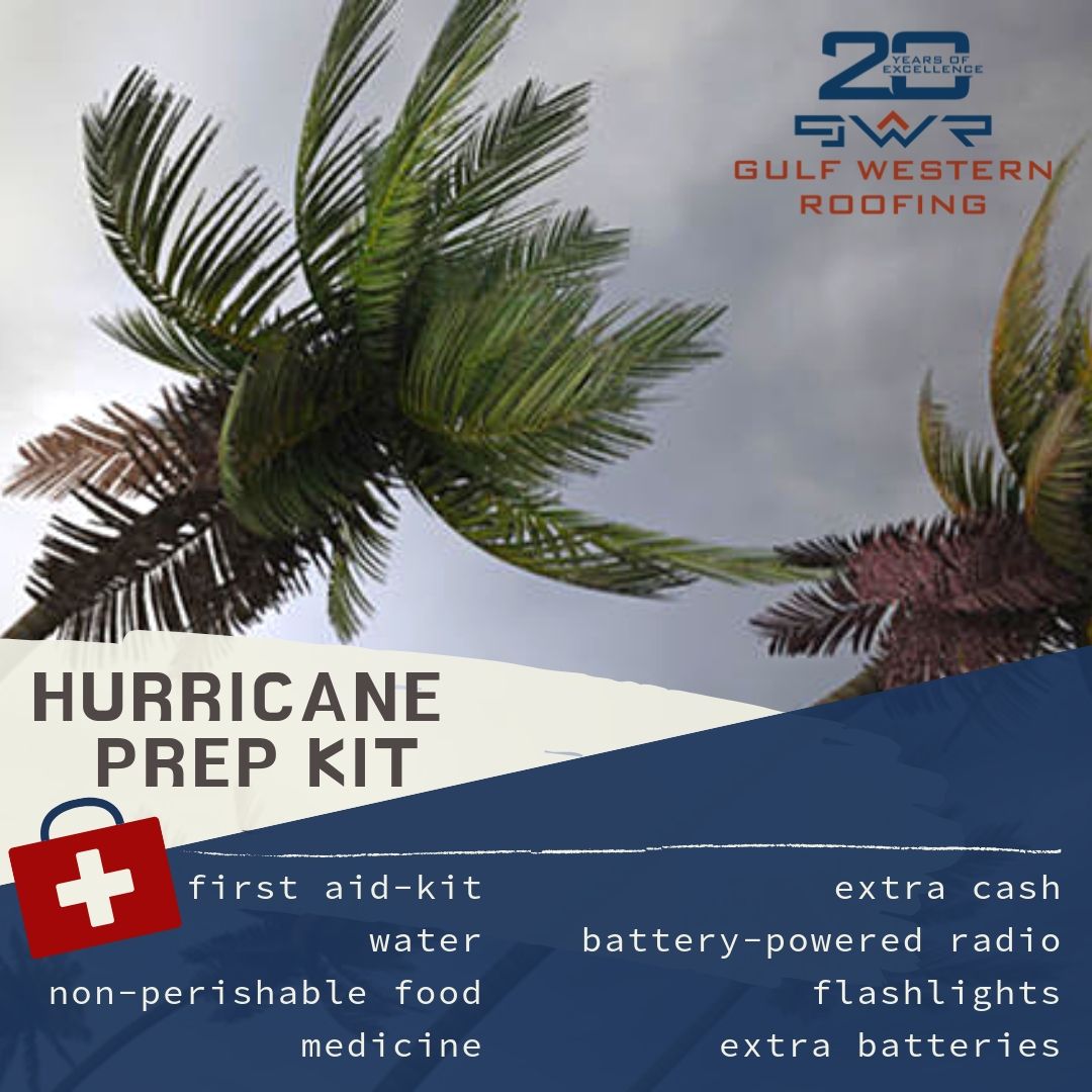 GWR_GulfWestern's tweet photo. Here is an idea of what your Hurricane Prep Kit should have! If you have roof damage post hurricane, GWR is here for you. 
SW: 239-949-9200
Central: 407-930-6726
.
.
.
#orlando #naplesflorida #roofing #tampa #fortmyers #capecoral #kissimmee #storm #hurricane #tropicalstormdorian https://t.co/gC1kNCVzqD