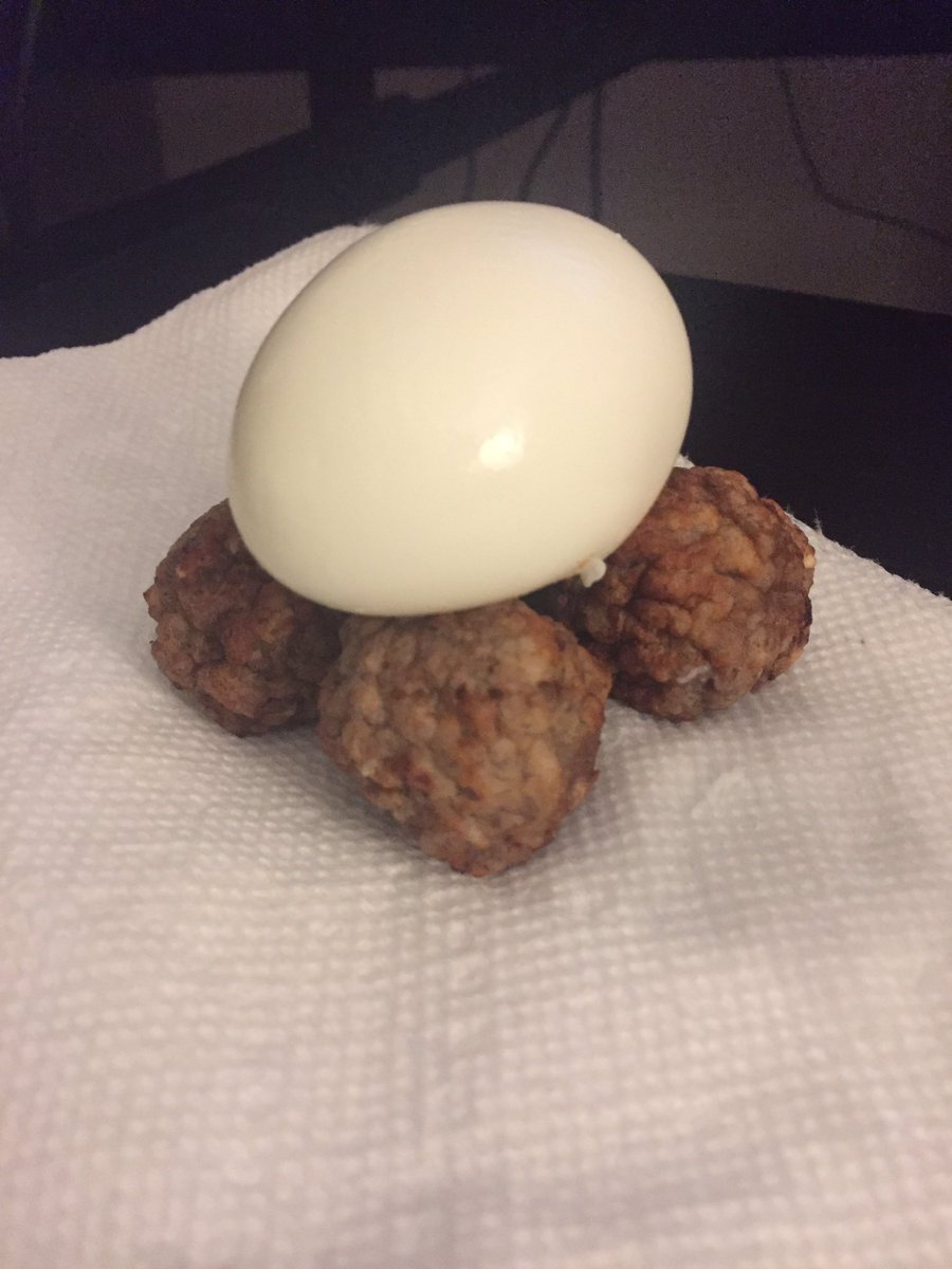 made this egg and meatball car and then immediately fell into a spiraling depression