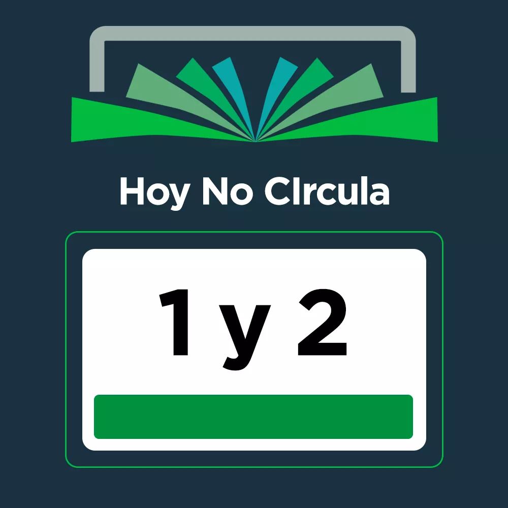 El programa #HoyNoCircula aplica este jueves para los automóviles con engomado verde, terminación de placas 1 y 2, y que cuenten con holograma de verificación 1 y 2 <a href="/CdSatelite/">Ciudad Satélite</a>