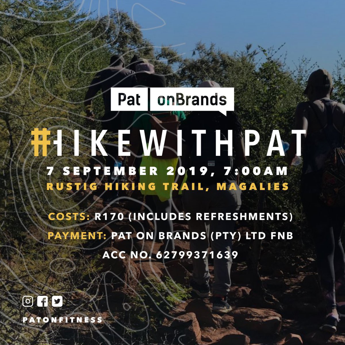 PatOnBrands's tweet photo. Here’s why you should #HikeWithPat on the 7th of September https://t.co/UpilAZ2hkk https://t.co/rROw51sAi3