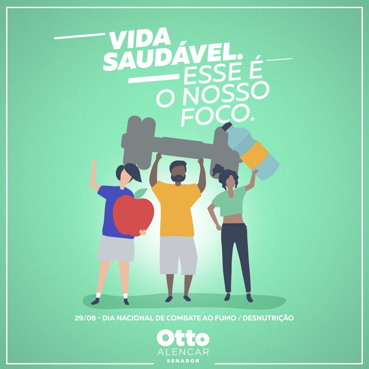Ressalto a importância de abandonar esse vício que tanto faz mal não só para quem fuma, mas também para quem está ao seu redor. Outro problema que afeta milhares de pessoas é a desnutrição. No meu mandato, #saúde é prioridade. #combateaofumo #combatedesnutrição