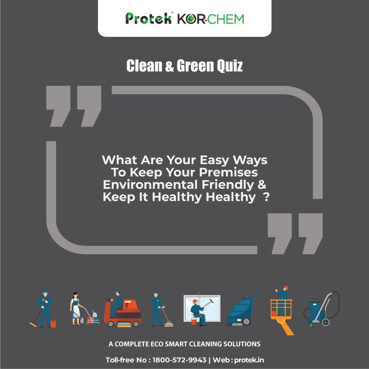 ProtekKorchem's tweet photo. #SmallWays Your #Premises Can Make Big #Environmental #Impact & Keep It #Healthy
https://t.co/f5nlnVFkcV | 1800 572 9943
#HouseKeeping #FacilityManagement #HotelCleaning #HotelsIndia #CleanersIndia #CleaningService #DeepCleaning #HospitalsIndia #MaintainceDepartment #Purchase https://t.co/6g2IJwUred