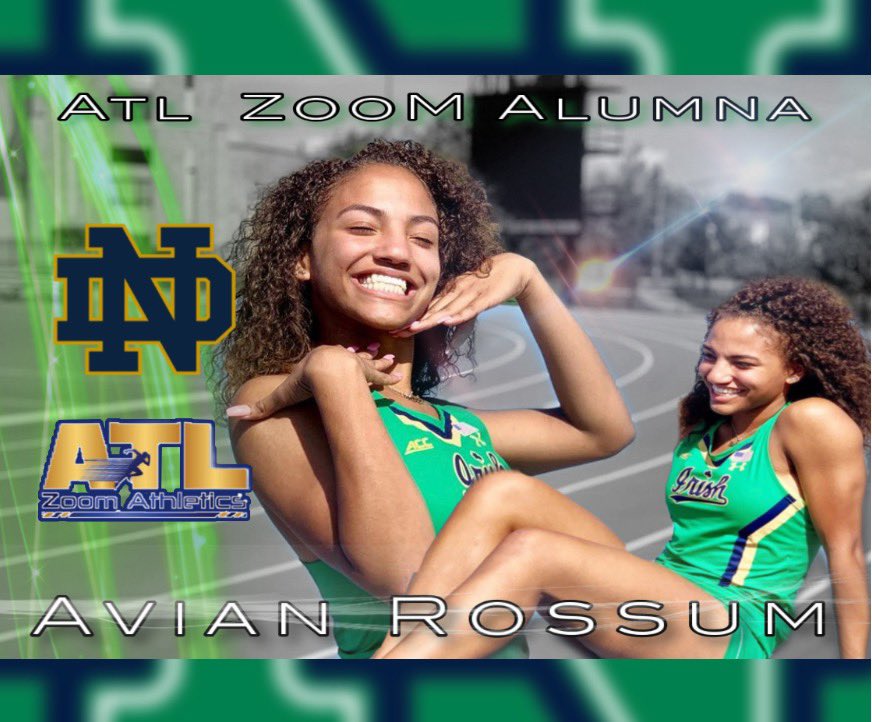 AtlZoom's tweet photo. Avian Rossum
β’
Notre Dame π
β’
Our Alumni
β’
Atl ZooM
β’
ZooM Proud
β’
ZooM Class of 2019
β’
#atlzoom #trackandfield #collegiate #drippingold #alumna #collegelifestyle #trackgirls #zoomproud https://t.co/egttOCbXmy