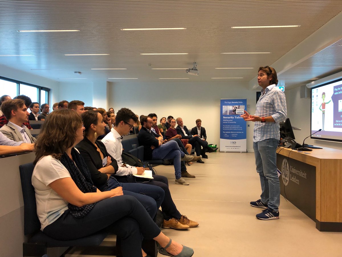 icsss_cyber's tweet photo. During last evening's HR event and hosted dinner #ICSSS19 students were informed about career possibilities in cybersecurity by @ISGA_Hague, @PaloAltoNtwks, @hcssnl, @EITDigitalAcad and @HSD_NL #SecurityTalent https://t.co/KOtdxWCUnY