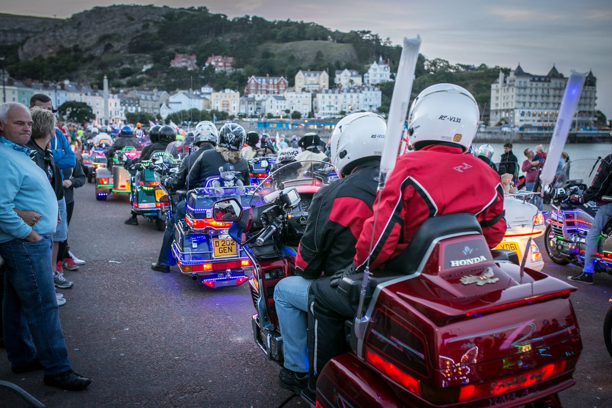Date for your diaries! The Llandudno Goldwing Light Parade is this Saturday, 31st August, from 10am on the prom. Their magnificent light display will be from 8pm. Previous light parade's have raised thousands of pounds for the Llandudno RNLI, Blood bikes and the Lions Charities.