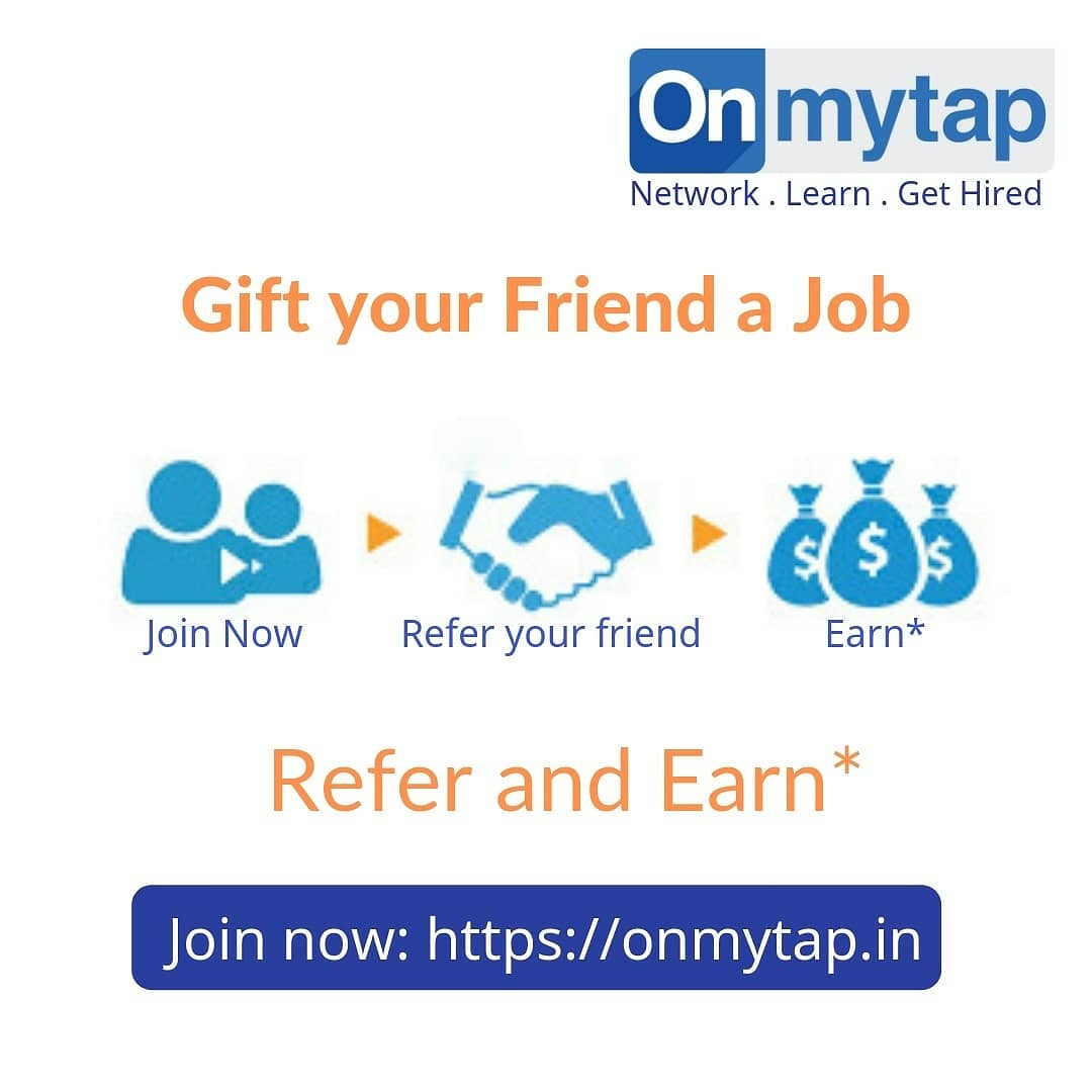 onmytap's tweet photo. Gift your friend a job
Refer your Friends and Earn*

Join India's Largest Knowledge Hub

https://t.co/JafYI3S4Ds
Network.Learn.Get Hired 

Asst. Manager HR: https://t.co/b6tV2jiLFx

#prize #win #refer #earn #vacant #vacancy #hrpost #hr #humanresouce #earn #refrence #job #onmytap https://t.co/eyuxN4T4k0