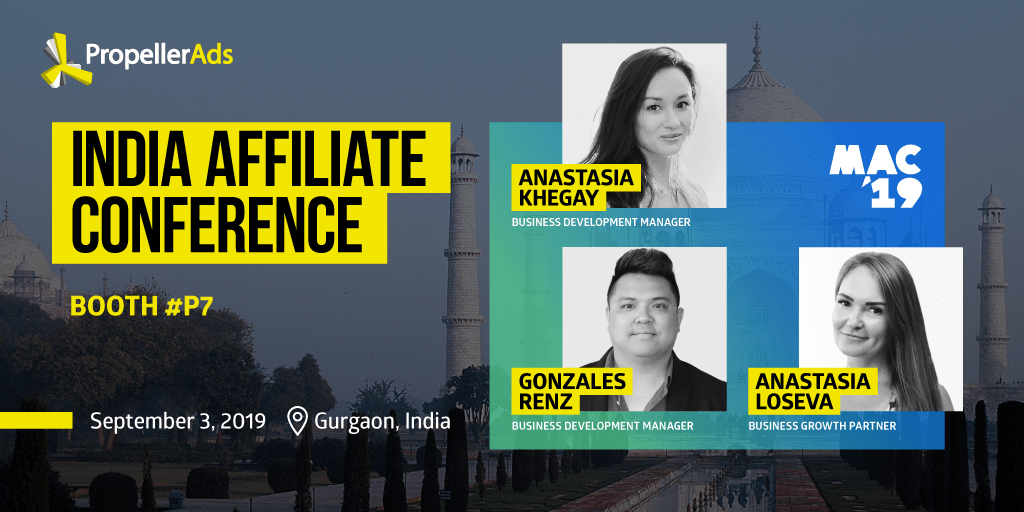 propellerads's tweet photo. ⚡ MAC Delhi 2019 starts in just 5 days! 

Book a meeting to get facetime with experts who understand how affiliate marketing is evolving and know how you can earn real money 👉 https://t.co/eNGP5gamlv

#propellerads #macconf #affiliatemarketing #affiliateconference #macindia https://t.co/seDRIF4uOj