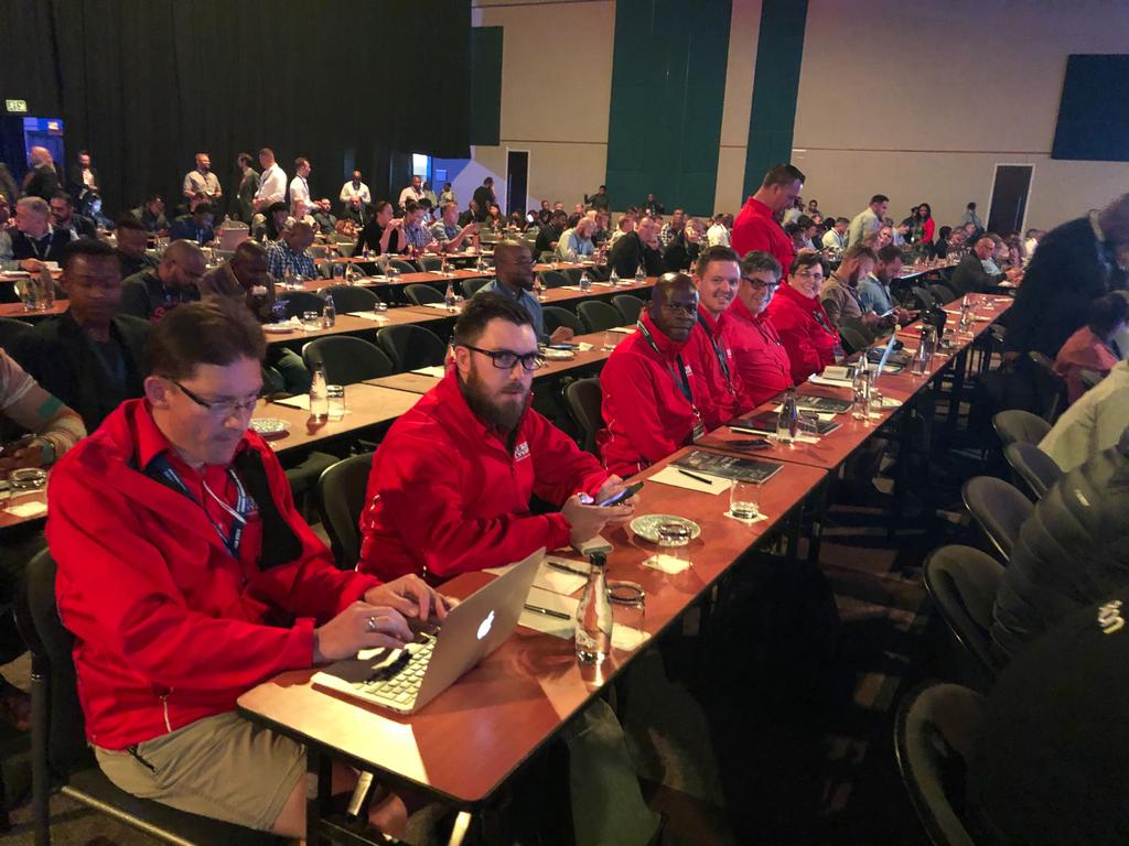 BDarkblade's tweet photo. Spot us nerds at Mimecast Resilience Summet during tea break.

#CRSummit #Mimecast #ResilienceNow https://t.co/s1DlXaOLxE